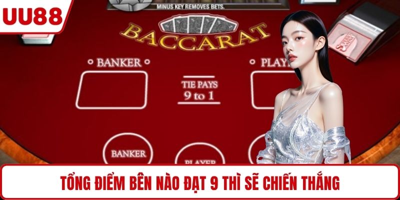 Tổng điểm bên nào đạt 9 thì sẽ chiến thắng